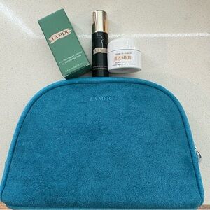 La Mer Skincare Travel Collection with Teal Pouch